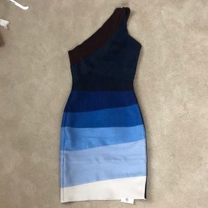 Who in Shop Ombre One Shoulder Dress